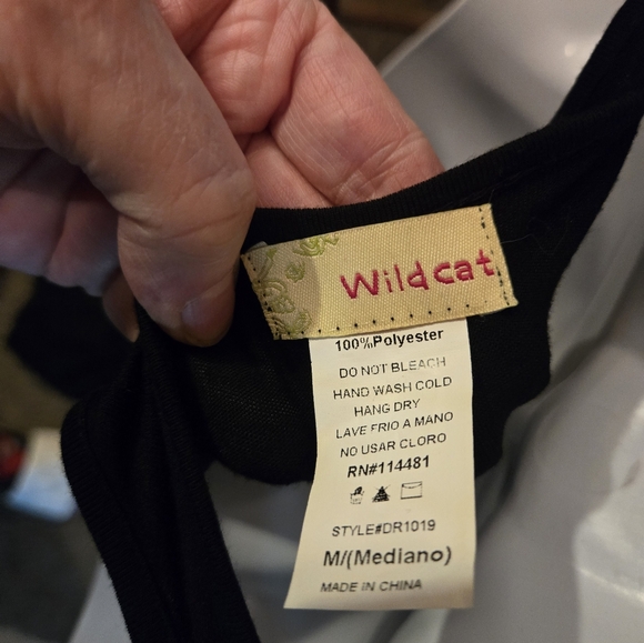 Wildcat black waterfall sequin racerback t-shirt dress szM juniors GORGEOUS - Picture 4 of 8